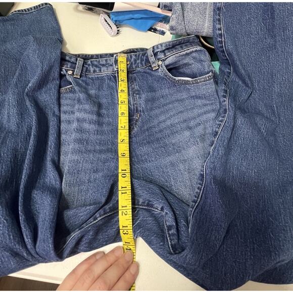 Talbots Women’s Size 10 High Wast Relaxed Fit Straight Leg Cotton Blue Jeans in - Picture 11 of 11